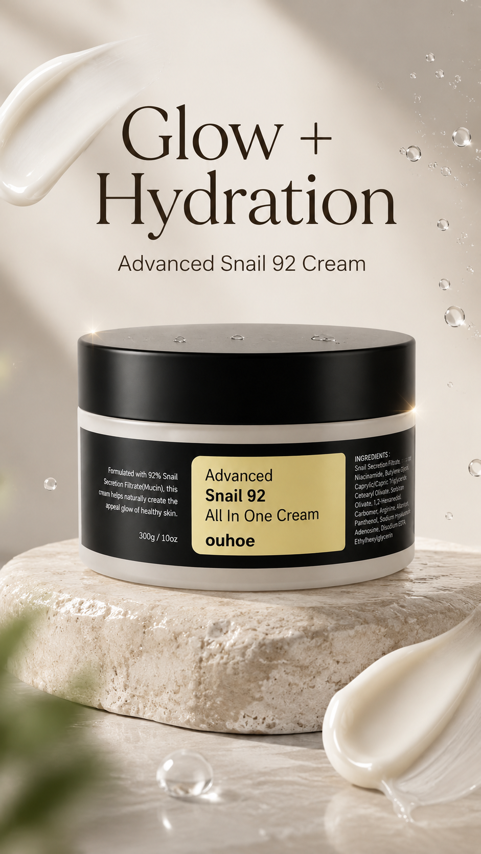 Snail Cream Fading Wrinkle French Lines Replenishment Firming Skin Anti-Aging
