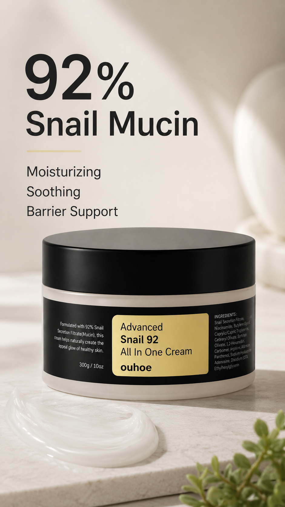 Snail Cream Fading Wrinkle French Lines Replenishment Firming Skin Anti-Aging